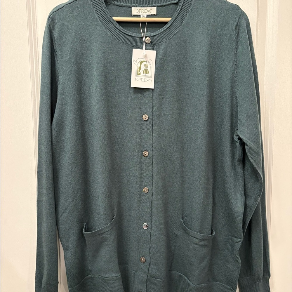 Women’s Green Cardigan Sweater